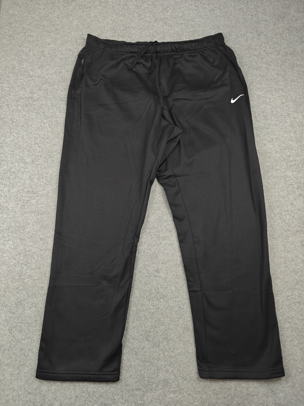 Nike Pants Mens 3XL Black Therma-FIT Track Microfleece Elastic Waist Zip Pockets